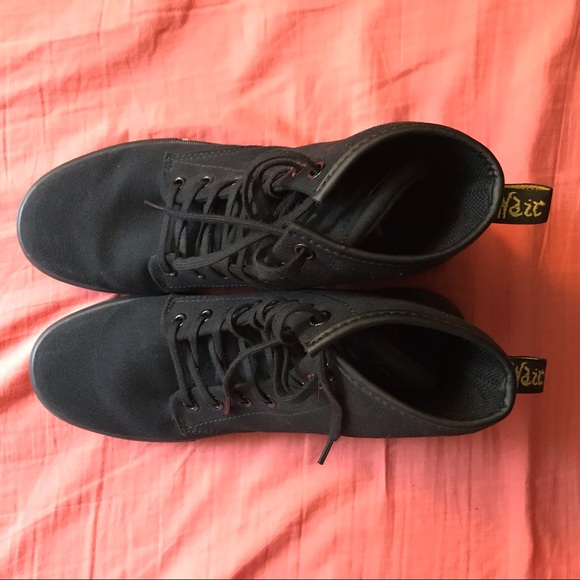 Dr Martens Black Canvas Sheridan Boots - Picture 4 of 11